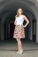 Šaty na ramínka s půlkolovou sukní - světlá jarní louka