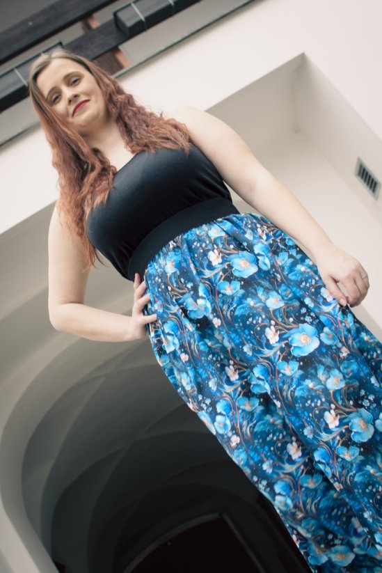 Maxi sukně - modré z nebe