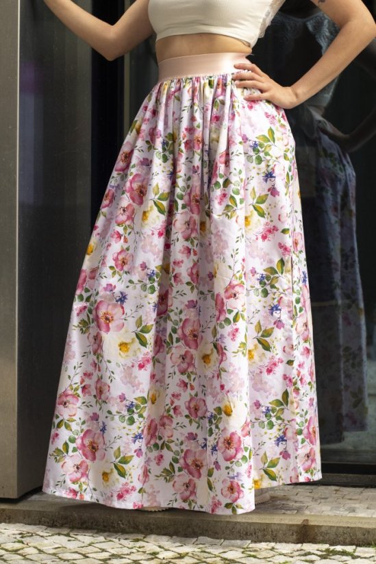 Maxi sukně - jarní květy