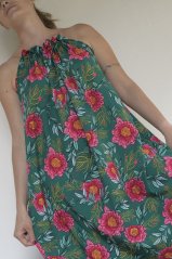 Maxi šaty s páskem - Dvorkah.art svěží zelené
