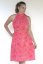Krátké koktejlové šaty - Dvorkah.art růžové - Materiál: Silky, Velikost: univerzální