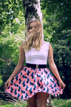 Na ramínka - Střih - Šaty s půlkolovou sukní