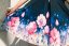 Šaty na ramínka s půlkolovou sukní - půlnoční louka - Materiál: Bavlněný úplet, Velikost: L